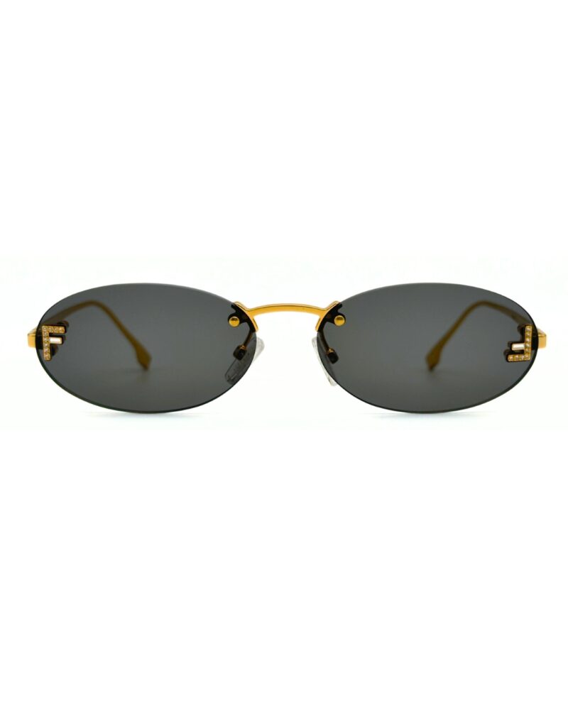 lunettes-soleil-fendi-first-crystal-fe4075us face-gris-tunisie.jpg VTO Lunettes FENDI First Crystal FE4075US gris fumé femme luxe La Marsa AZZABI OPTIC