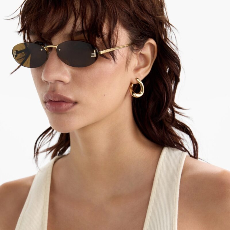 Lunettes de soleil FENDI First Crystal FE4075US femme marron sans monture chez AZZABI OPTIC Tunisie