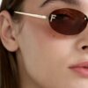 Lunettes de soleil femme FENDI First Crystal FE4075US bordeaux cristaux Tunisie AZZABI OPTIC