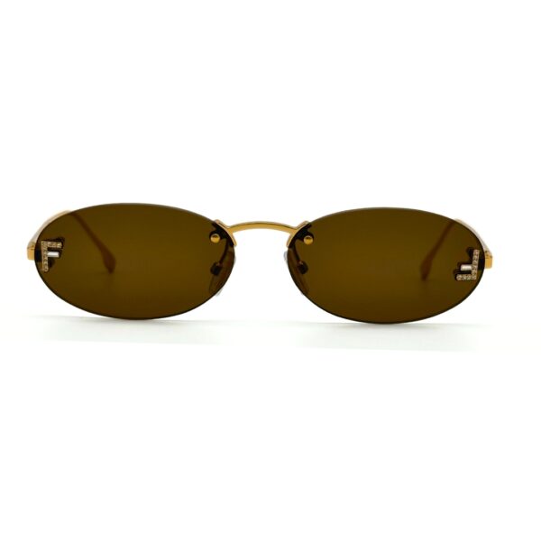VTO lunettes-soleil-fendi-first-crystal-fe4075us-facemarron-tunisie.jpg Lunettes de soleil FENDI First Crystal FE4075US femme marron sans monture chez AZZABI OPTIC Tunisie