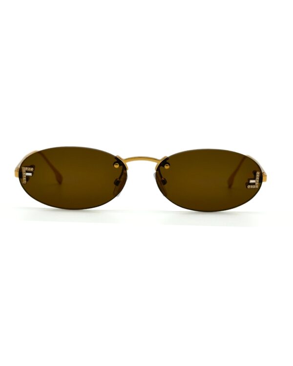 Lunettes de soleil FENDI First Crystal FE4075US femme marron sans monture chez AZZABI OPTIC Tunisie
