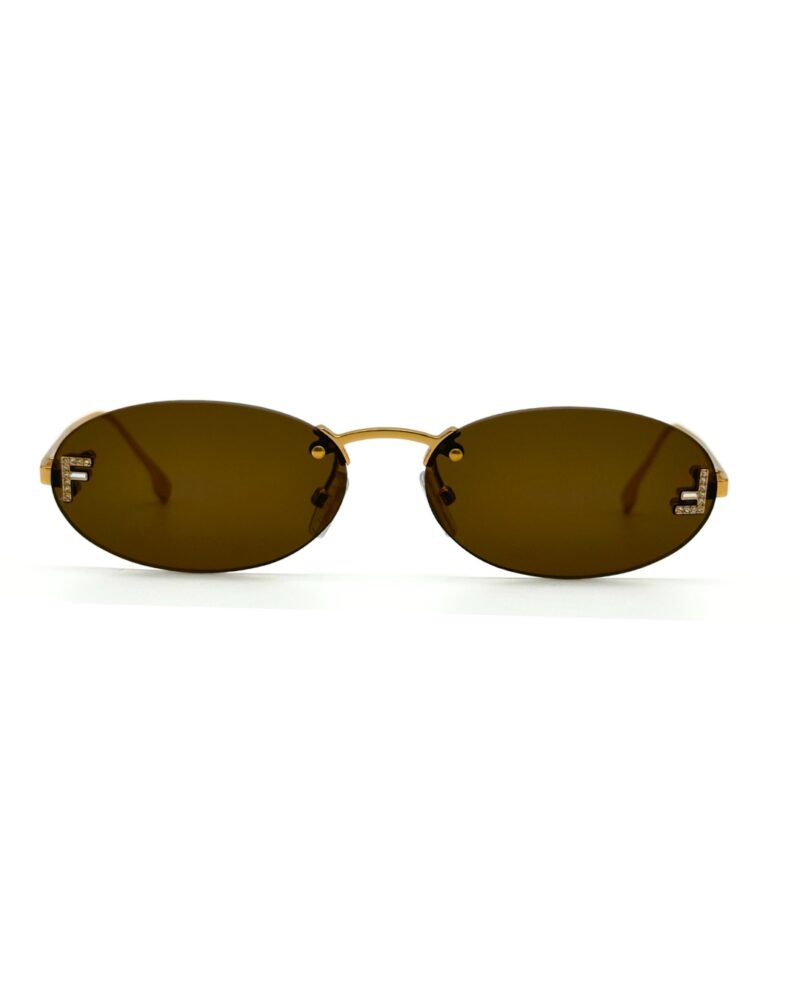 VTO lunettes-soleil-fendi-first-crystal-fe4075us-facemarron-tunisie.jpg Lunettes de soleil FENDI First Crystal FE4075US femme marron sans monture chez AZZABI OPTIC Tunisie