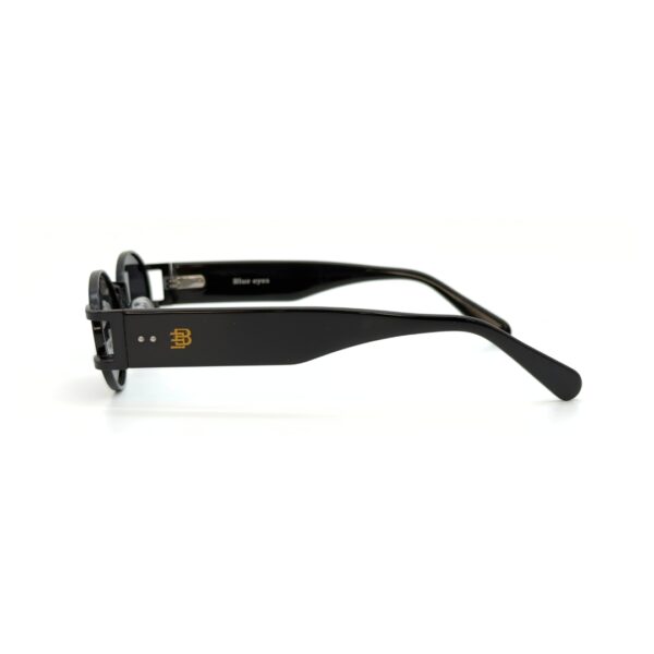 Lunettes de soleil Blue Eyes modèle AK17219, monture ovale vintage en métal et acétate pour femme et homme.