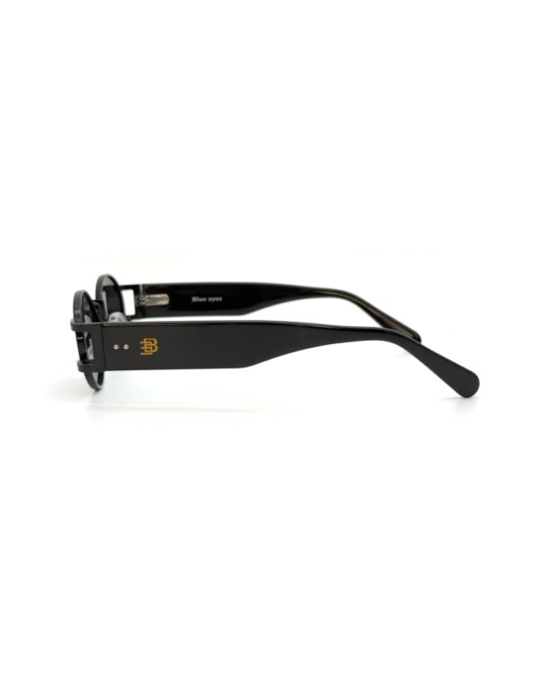 Lunettes de soleil Blue Eyes modèle AK17219, monture ovale vintage en métal et acétate pour femme et homme.
