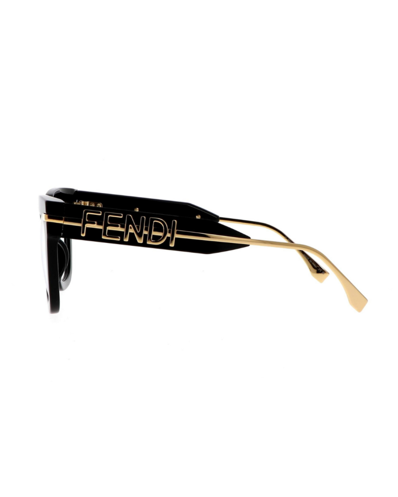 Monture de lunettes FENDI FE50065I, forme carrée en acétate pour femme.