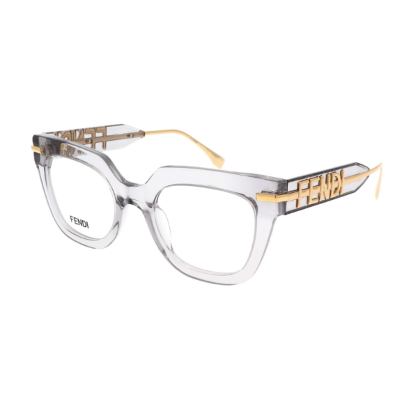 Monture de lunettes FENDI FE50065I, forme carrée en acétate pour femme.