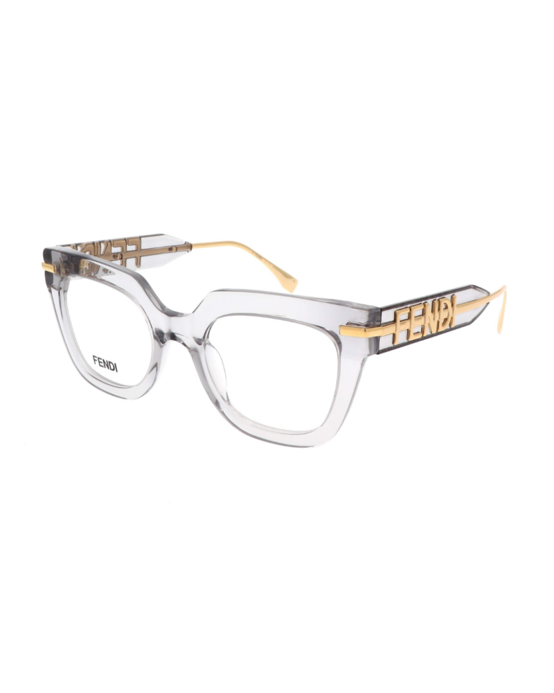 Monture de lunettes FENDI FE50065I, forme carrée en acétate pour femme.