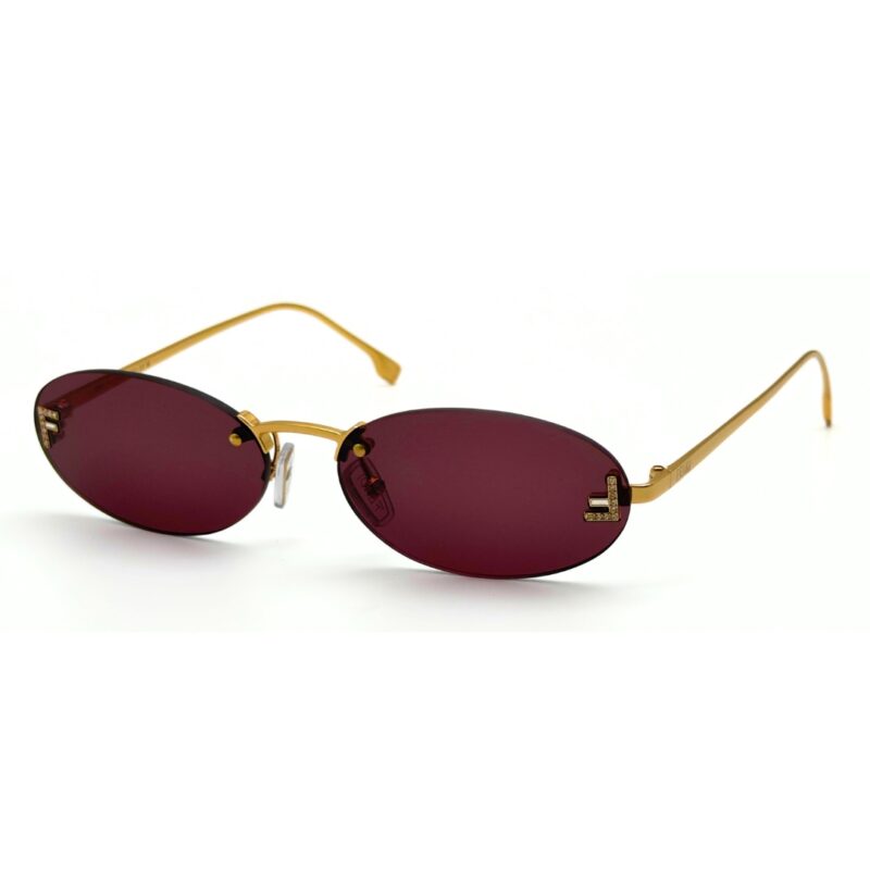 Lunettes de soleil femme FENDI First Crystal FE4075US bordeaux cristaux Tunisie AZZABI OPTIC