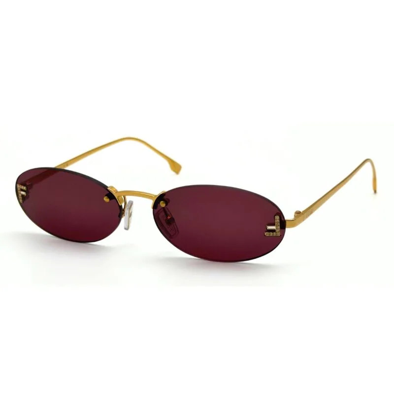 Lunettes de soleil femme FENDI First Crystal FE4075US bordeaux cristaux Tunisie AZZABI OPTIC