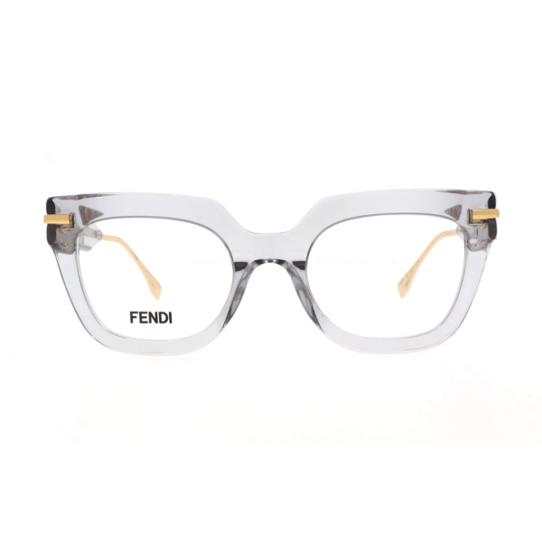 Monture de lunettes FENDI FE50065I, forme carrée en acétate pour femme.