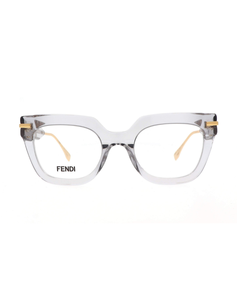 Monture de lunettes FENDI FE50065I, forme carrée en acétate pour femme.