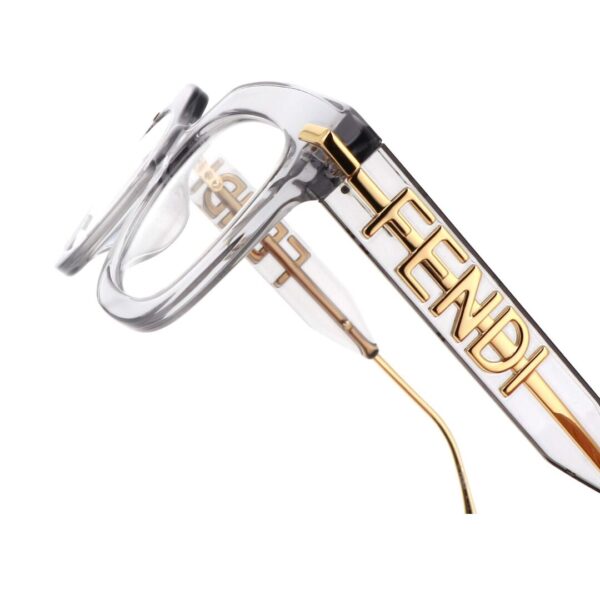 Monture de lunettes FENDI FE50065I, forme carrée en acétate pour femme.