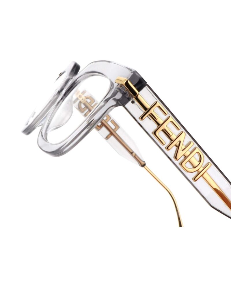 Monture de lunettes FENDI FE50065I, forme carrée en acétate pour femme.