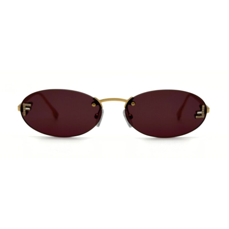 Lunettes de soleil femme FENDI First Crystal FE4075US bordeaux cristaux Tunisie AZZABI OPTIC