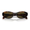 Lunettes de soleil Prada SPR 26Z pour femme en acétate marron.