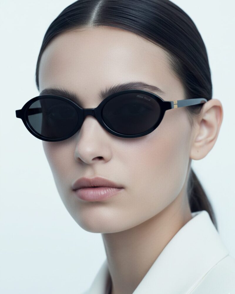 Lunettes de soleil femme Miu Miu modèle Regard MU 04ZS en acétate ovale