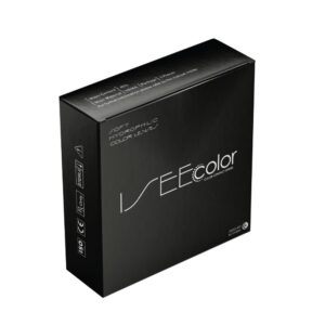Lentille de contact couleur Ocean Blue de la marque ISEE COLOR, disponible chez AZZABIOPTIC
