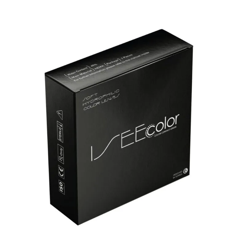 Lentille de contact couleur Ocean Blue de la marque ISEE COLOR, disponible chez AZZABIOPTIC