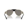Lunettes de soleil Versace Aviateur VE2252 1002/6G or miroir argent – Vue face Lunettes de soleil Versace Aviateur VE2252 1002/6G monture or verres miroir argent
