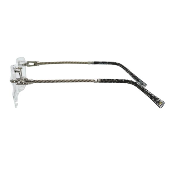 Lunettes de vue sans cadre Blue Eyes Percée, finition Argent, monture rectangulaire légère