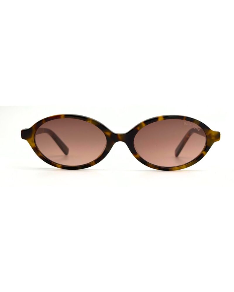 Lunettes de soleil femme ovale écaille vintage Blue Eyes Lunettes de soleil femme ovale écaille avec verres dégradés marron
