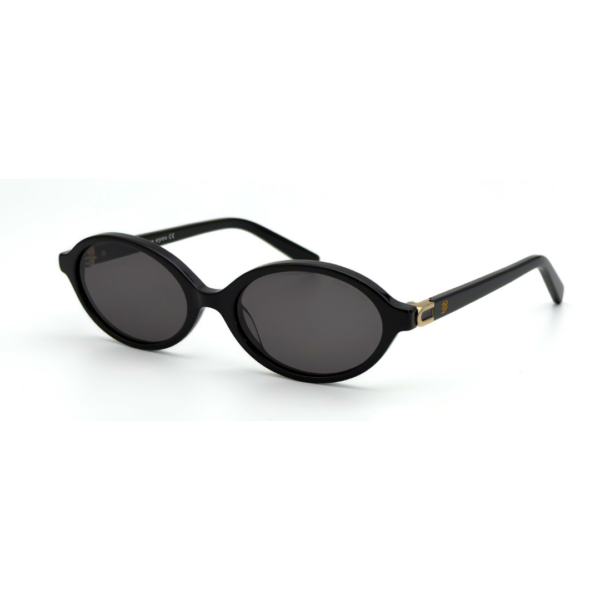Lunettes de soleil femme ovale Blue Eyes noires Lunettes de soleil femme ovale Blue Eyes noires en acétate brillant