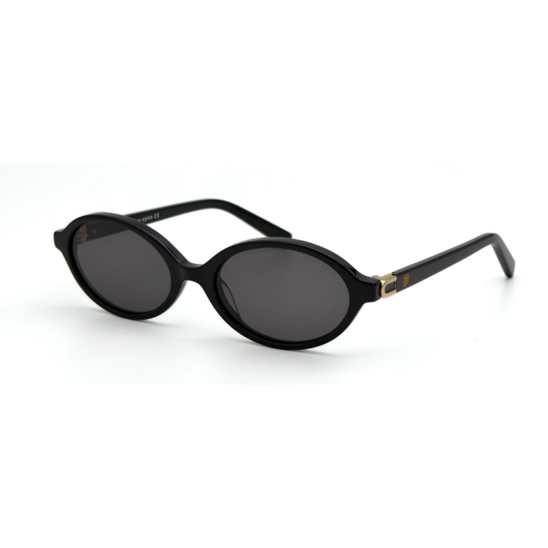 Lunettes de soleil femme ovale Blue Eyes noires en acétate brillant