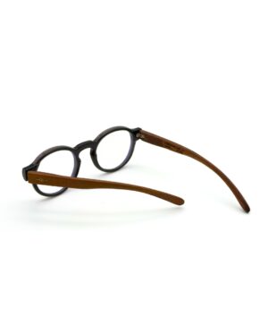 Lunettes de vue unisexe Tunisie – Vakay Earth en acétate et bois véritable – AZZABI OPTIC