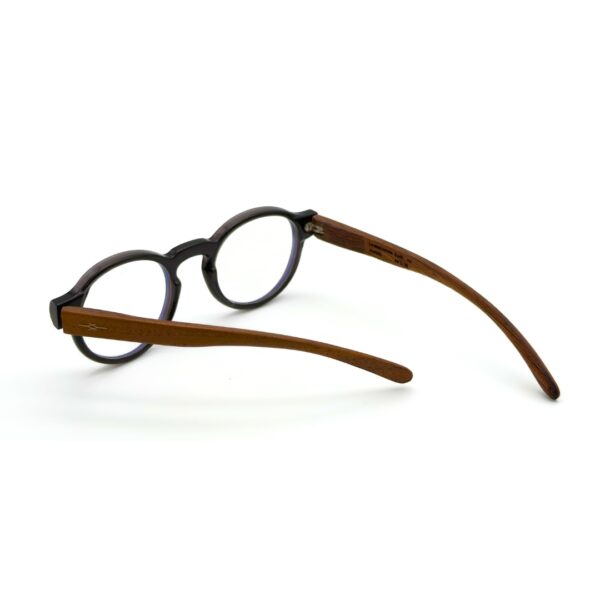 Lunettes de vue unisexe Tunisie – Vakay Earth en acétate et bois véritable – AZZABI OPTIC