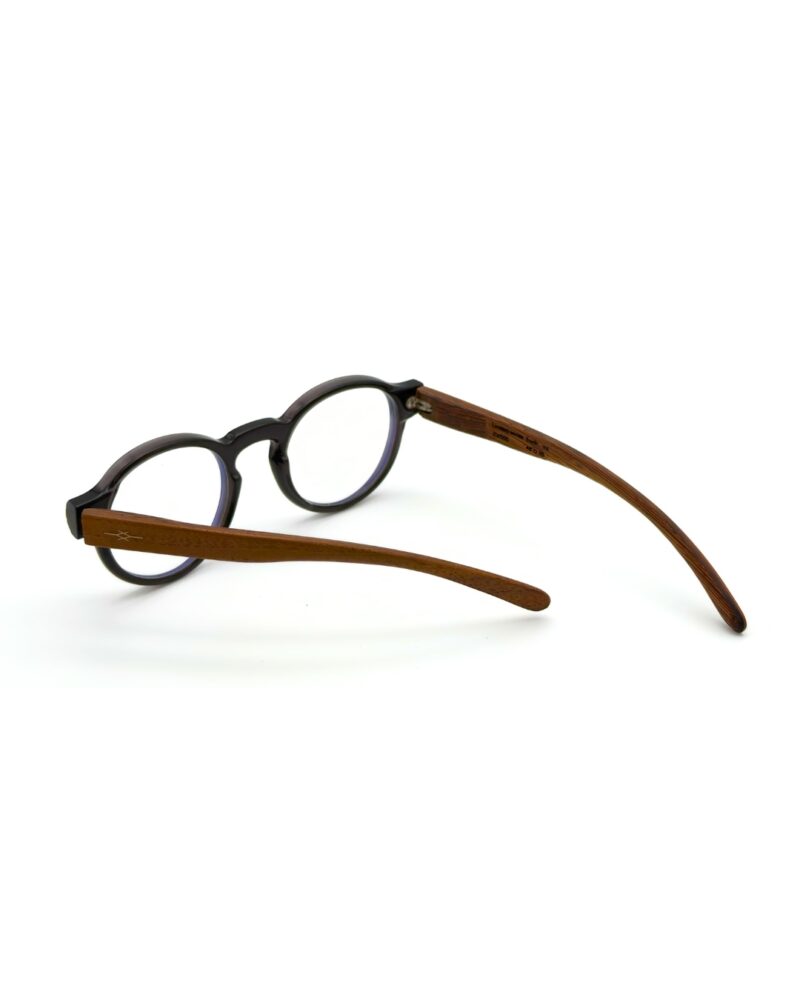 Lunettes de vue unisexe Tunisie – Vakay Earth en acétate et bois véritable – AZZABI OPTIC