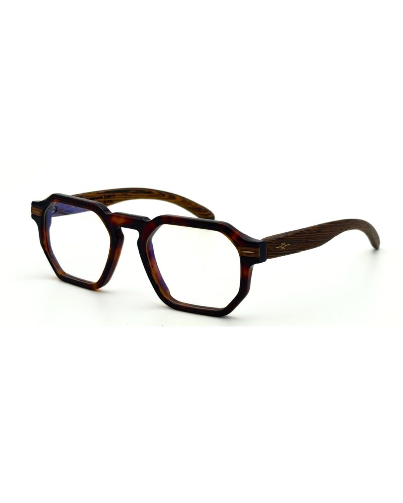 Lunettes de vue VAKAY BREEZE 3-4 monture hexagonale bois et acétate – homme femme – AZZABI OPTIC Tunisie