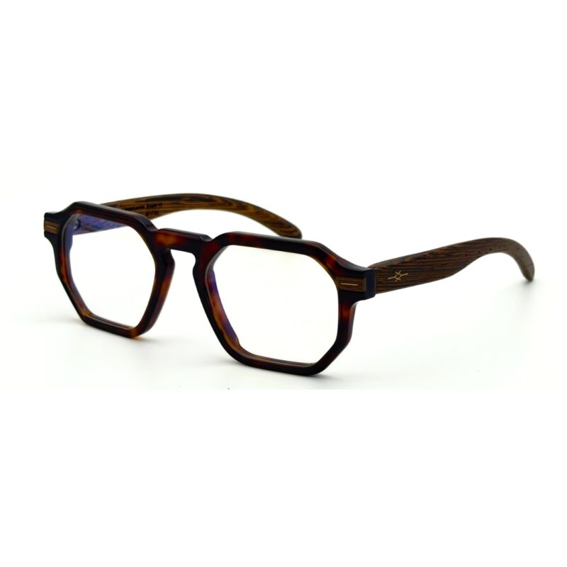 Lunettes de vue VAKAY BREEZE 3-4 monture hexagonale bois et acétate – homme femme – AZZABI OPTIC Tunisie