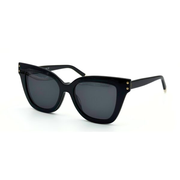 Lunettes de vue clip on femme Blue Eyes, modèle AT1234 en noir brillant avec son clip magnétique.
