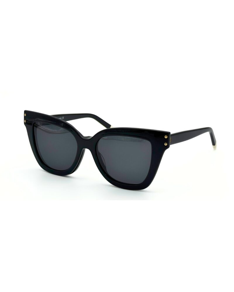 Lunettes de vue clip on femme Blue Eyes, modèle AT1234 en noir brillant avec son clip magnétique.