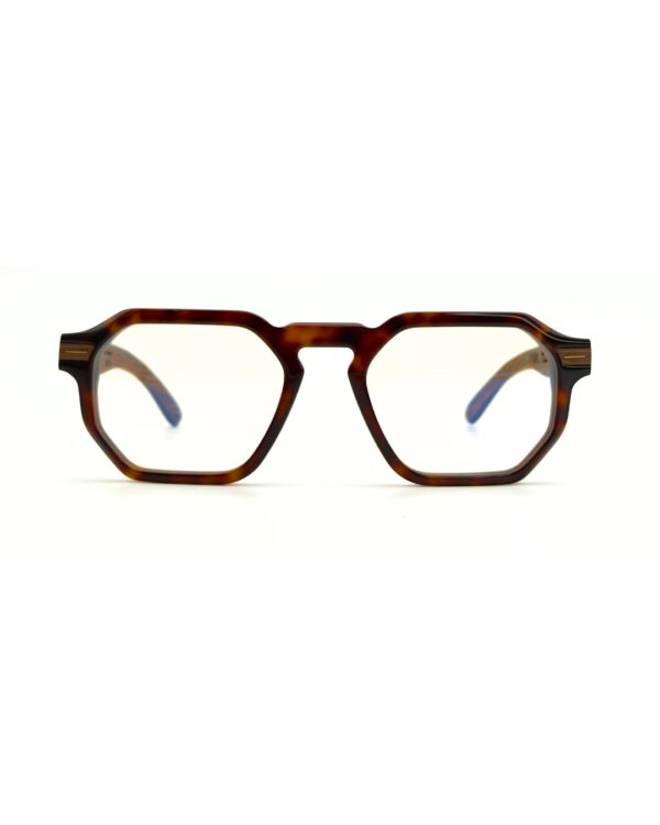 Lunettes de vue VAKAY BREEZE monture hexagonale bois et acétate – homme femme – AZZABI OPTIC Tunisie