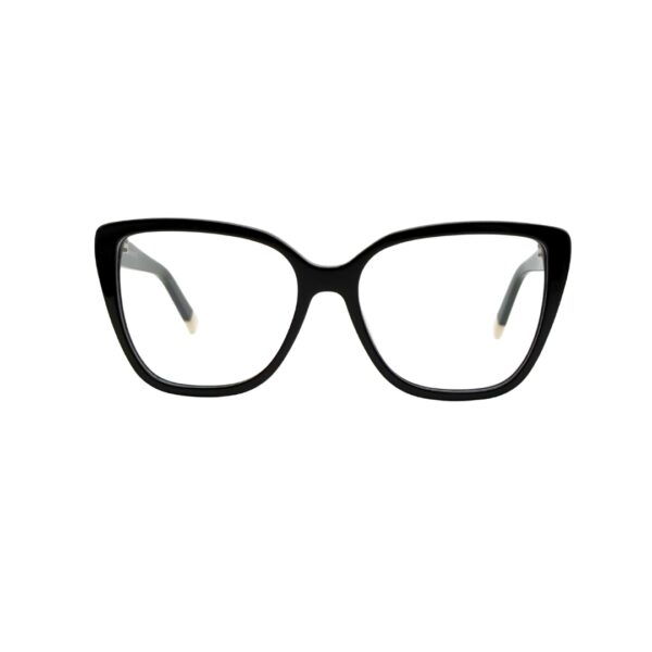 Lunettes de vue clip on femme Blue Eyes, modèle AT1234 en noir brillant avec son clip magnétique.