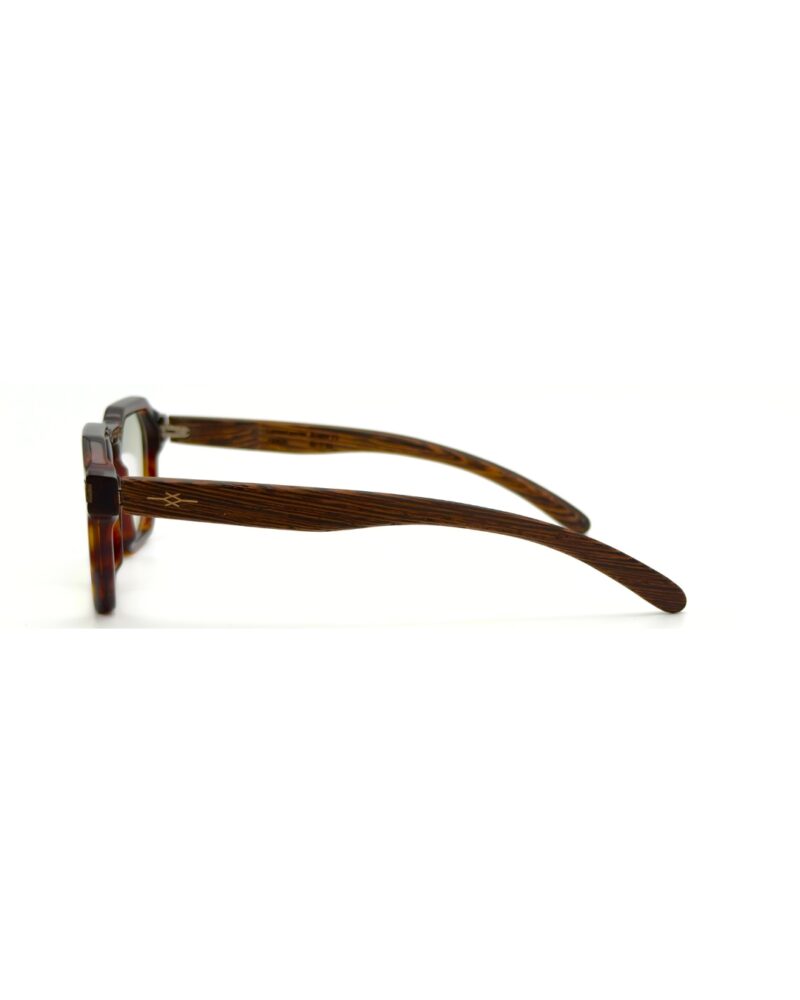 Lunettes de vue VAKAY BREEZE monture hexagonale bois et acétate – homme femme – AZZABI OPTIC Tunisie
