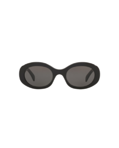 Lunettes de soleil Celine femme modèle CL40194U forme ovale monture acétate marron brillant logo Triomphe doré