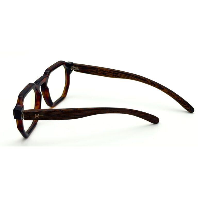 Lunettes de vue VAKAY BREEZE monture hexagonale bois et acétate – homme femme – AZZABI OPTIC Tunisie