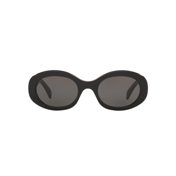 Lunettes de soleil Celine femme modèle CL40194U forme ovale monture acétate marron brillant logo Triomphe doré
