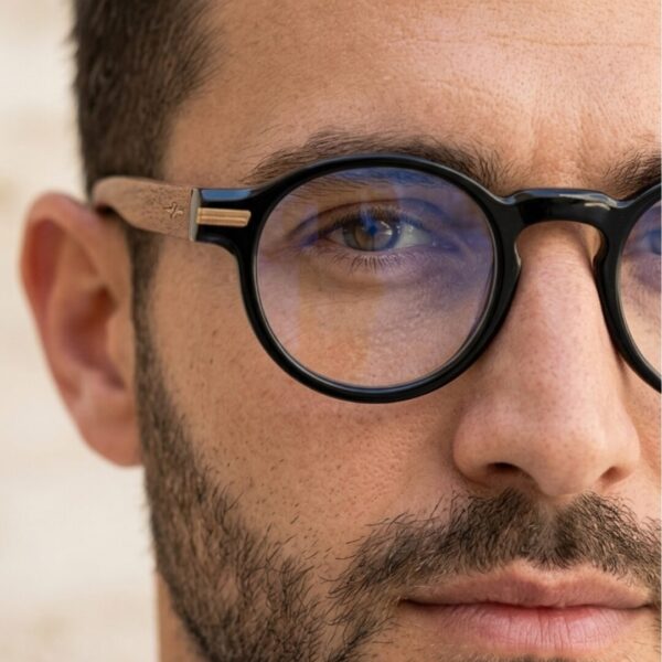 Lunettes de vue unisexe Tunisie – Vakay Earth en acétate et bois véritable – AZZABI OPTIC