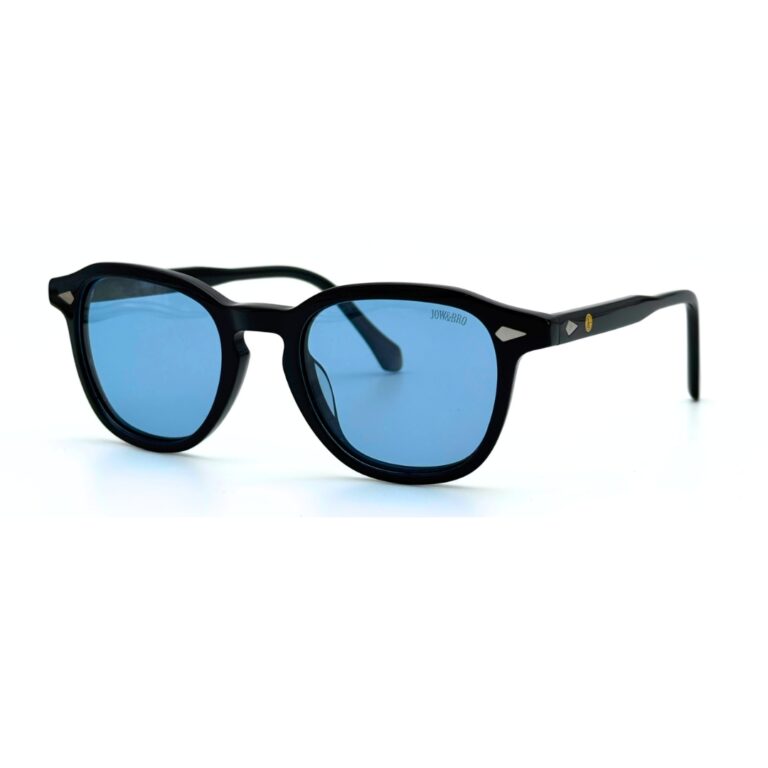 Lunettes Polarisées JOW&BRO Tunisie monture noire brillante verres bleu azur chez AZZABI OPTIC
