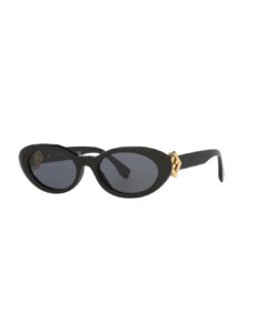 Lunettes de soleil femme Fendi FE40140U ovale en acétate noir avec logo FF Diamonds