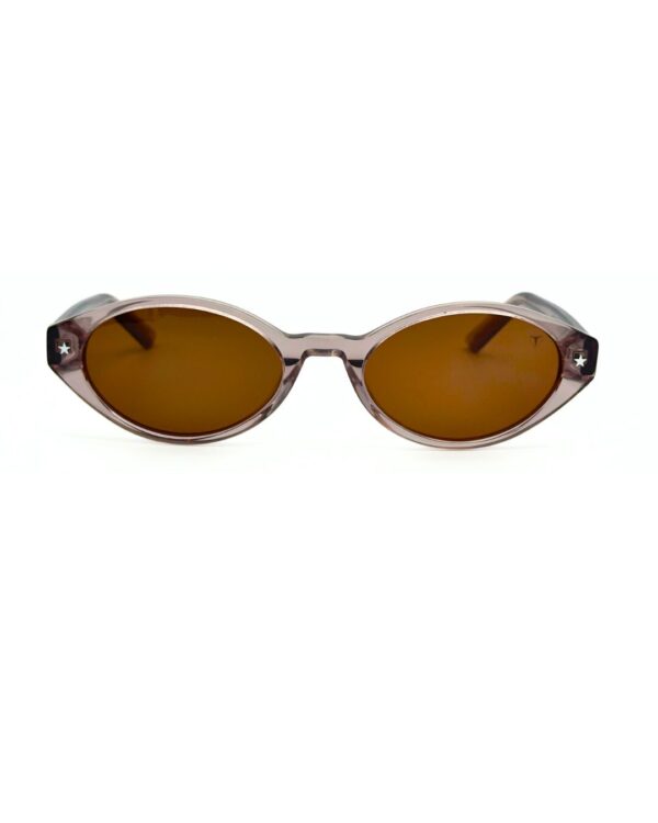 Lunettes Polarisées TUDOR Femme Tunisie monture mauve translucide verres ambrés polarisés chez AZZABI OPTIC