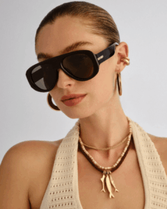 le-specs-dream-boat-aviateur-noir-face Monture aviateur épaisse Le Specs Dream Boat noir