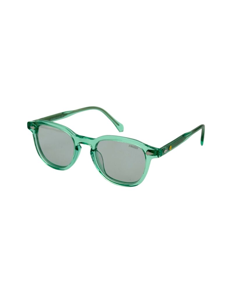 Lunettes Polarisées JOW&BRO Tunisie monture vert émeraude translucide verres gris neutres AZZABI OPTIC
