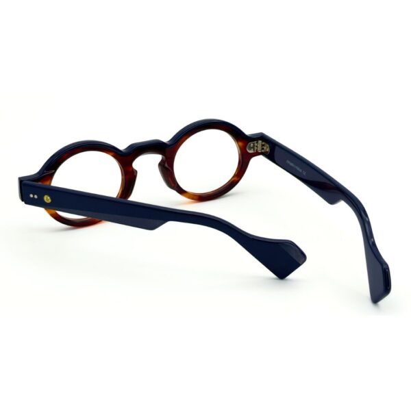 lunettes rondes vintage acétate JOW BRO DJ9082 couleur bleu marine pont keyhole