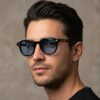 Lunettes Polarisées JOW&BRO Tunisie monture noire brillante verres bleu azur chez AZZABI OPTIC