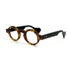 lunettes rondes vintage acétate JOW BRO DJ9082 couleur écaille ambrée pont keyhole