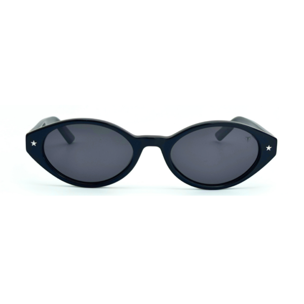 VTO Lunettes Polarisées TUDOR face Femme Tunisie Noir T006 Lunettes Polarisées TUDOR Femme Tunisie monture noire brillante verres gris polarisés chez AZZABI OPTIC